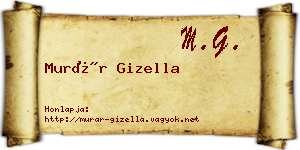 Murár Gizella névjegykártya